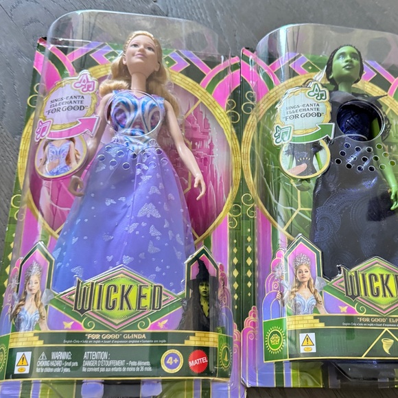 NIB - Set of 2 “For good” - Singing Glinda and Elphaba Dolls - Picture 2 of 4